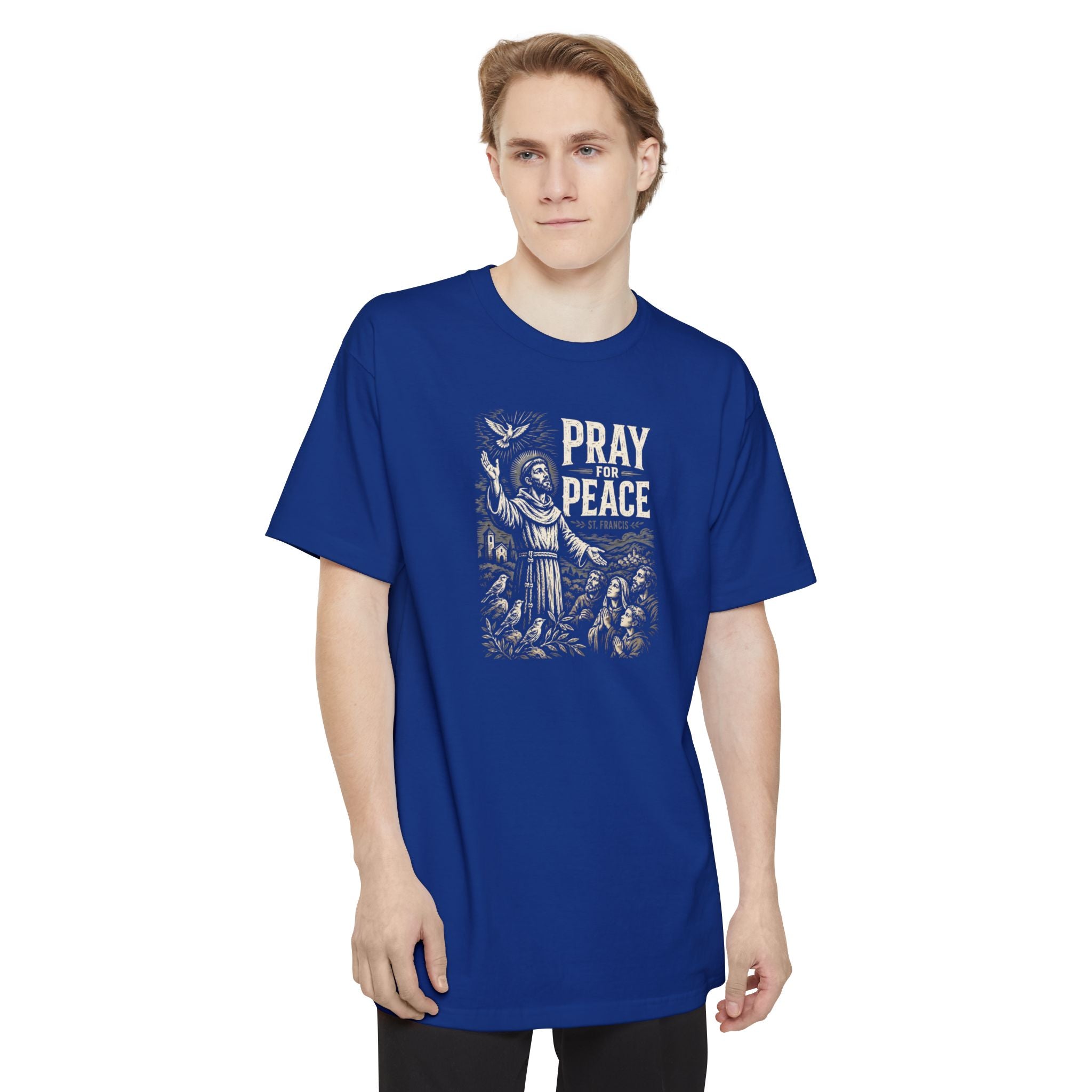 St. Francis Pray for Peace Tall Beefy-T® T-Shirt