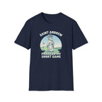Saint Andrew Golf T-Shirt – “Pray For My Short Game” Golf Humor Tee