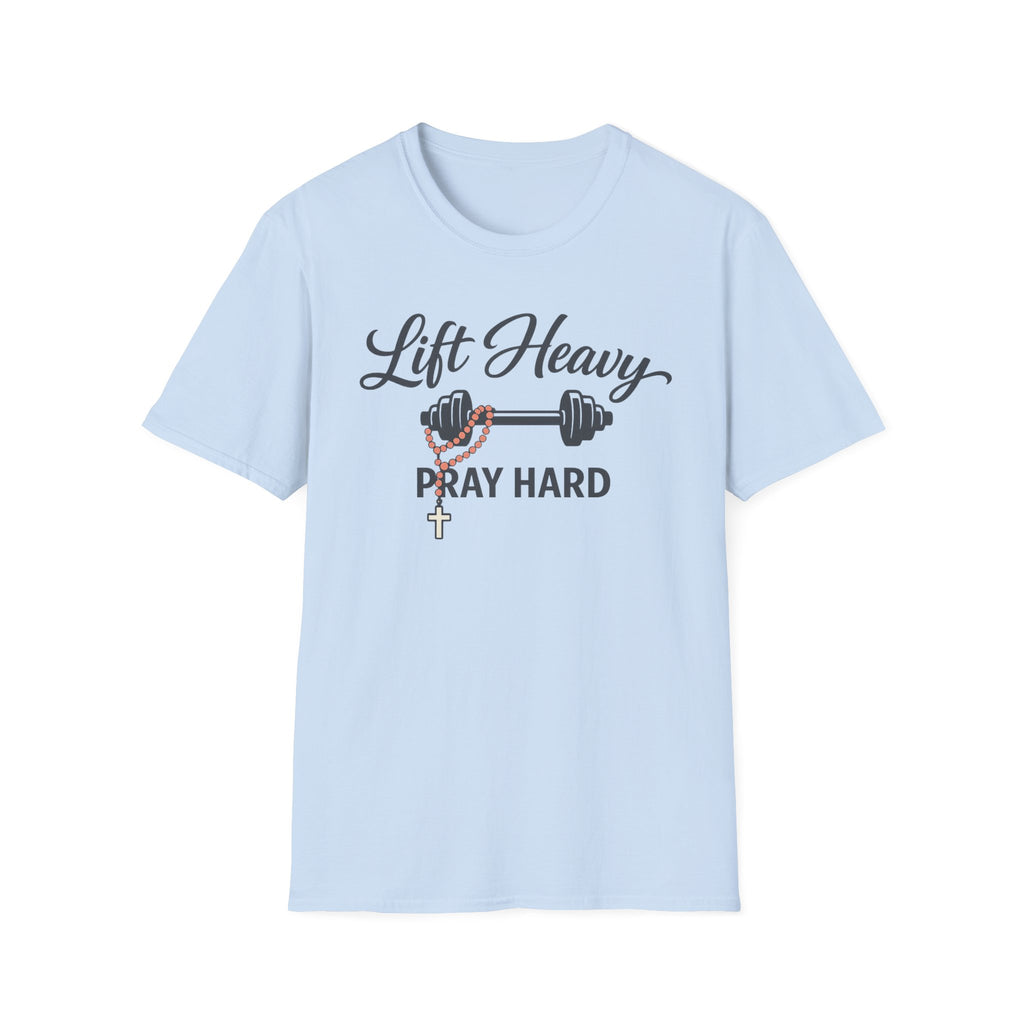 Lift Heavy Pray Hard T-Shirt — Christian Fitness Gym Tee