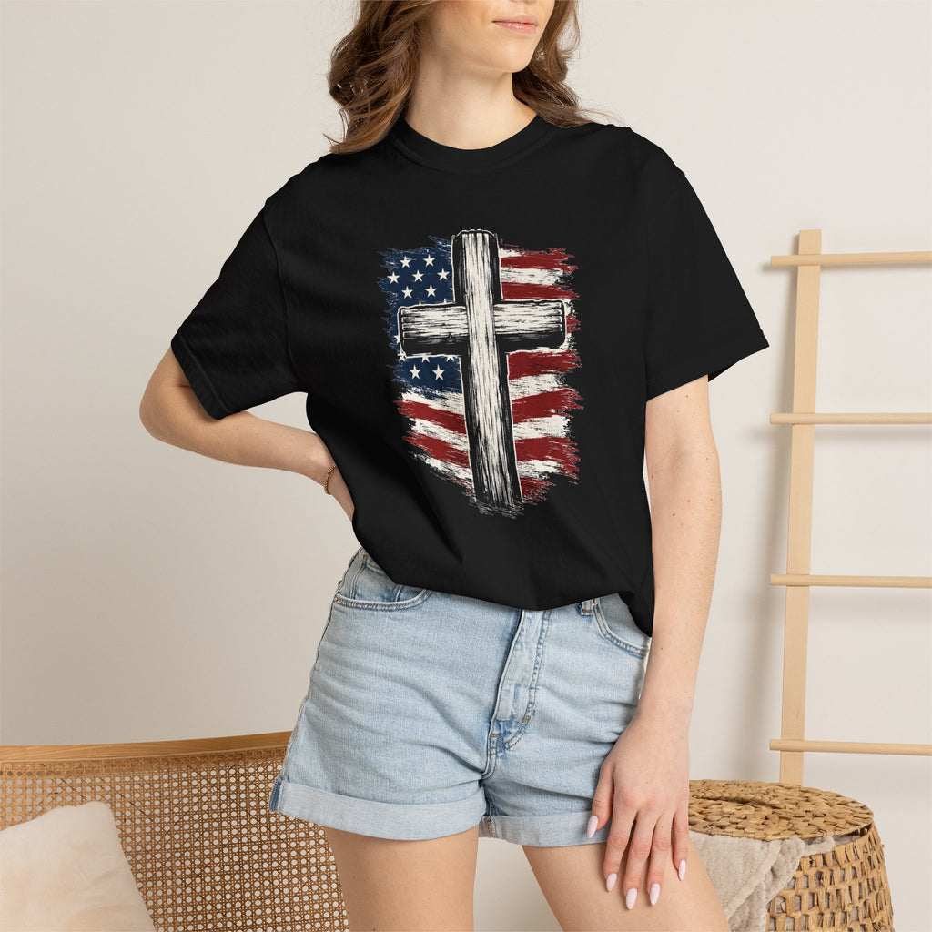 American Flag Cross T-Shirt