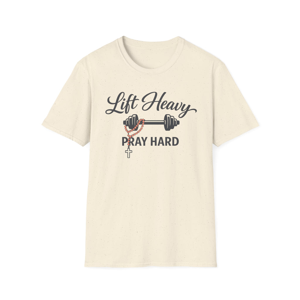 Lift Heavy Pray Hard T-Shirt — Christian Fitness Gym Tee