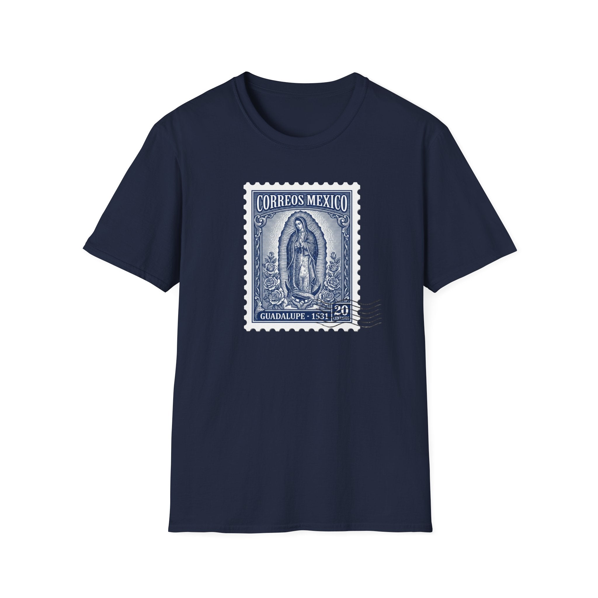 Guadalupe Stamp T-Shirt – Vintage 'Correos Mexico' Virgen de Guadalupe Tee