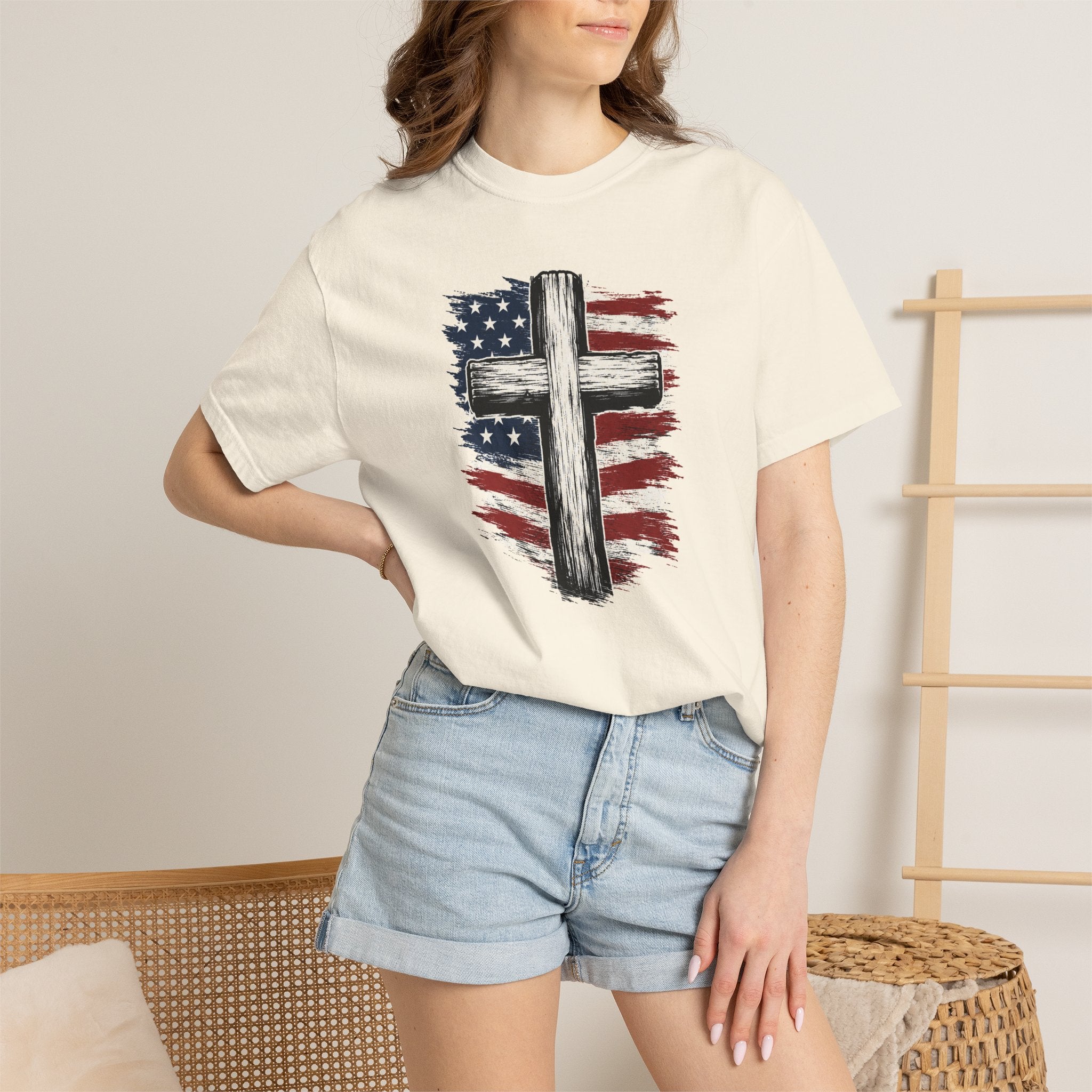 American Flag Cross T-Shirt
