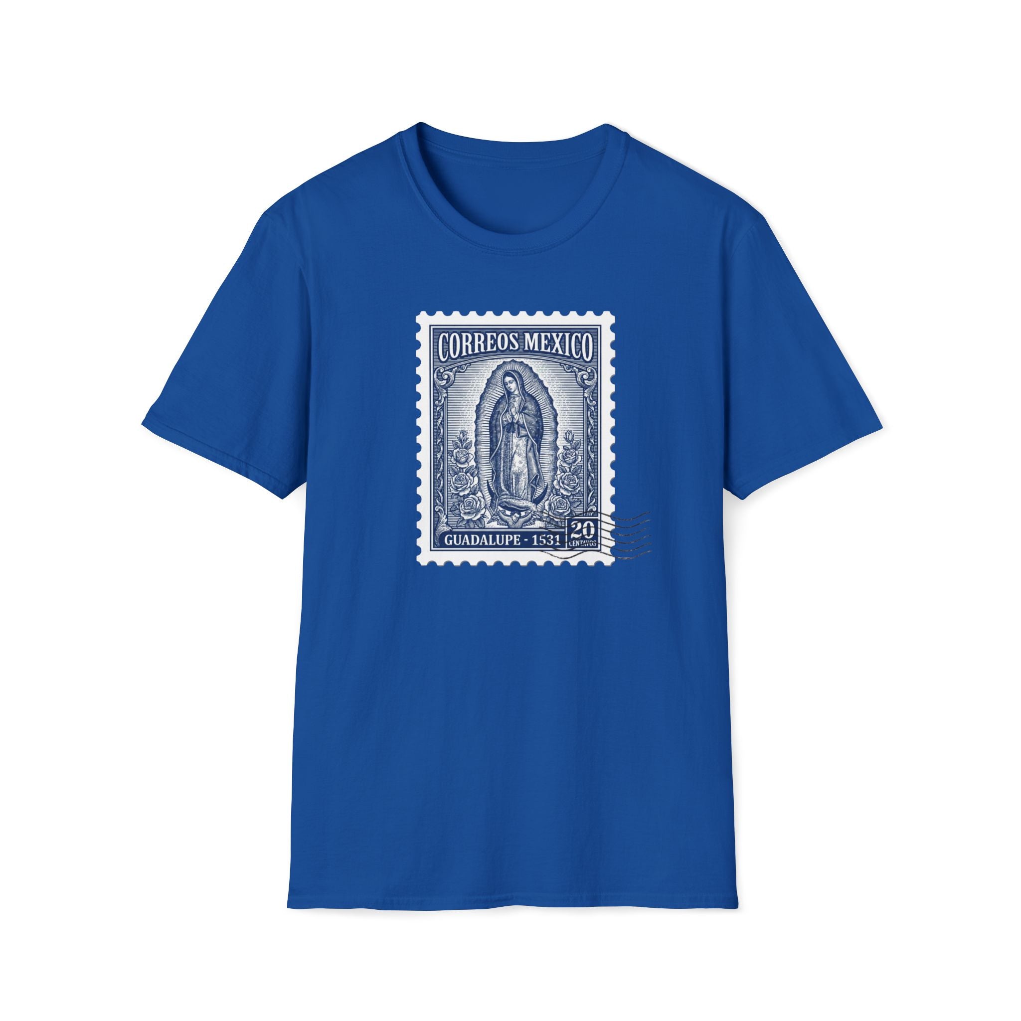 Guadalupe Stamp T-Shirt – Vintage 'Correos Mexico' Virgen de Guadalupe Tee