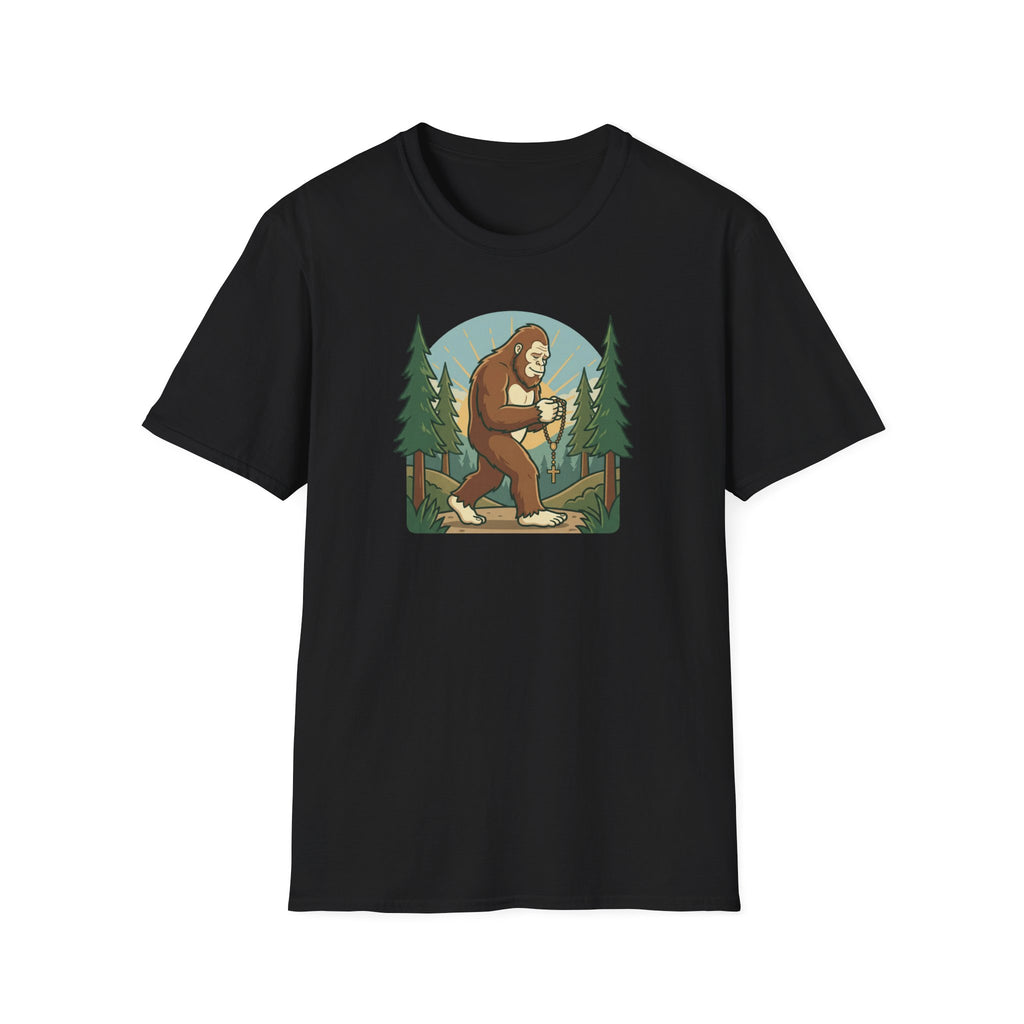 Bigfoot Forest Explorer T-Shirt — Sasquatch Camping Graphic Tee