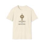 T-Shirt — Adoro Te Devote Eucharistic Monstrance Catholic Devotional Tee