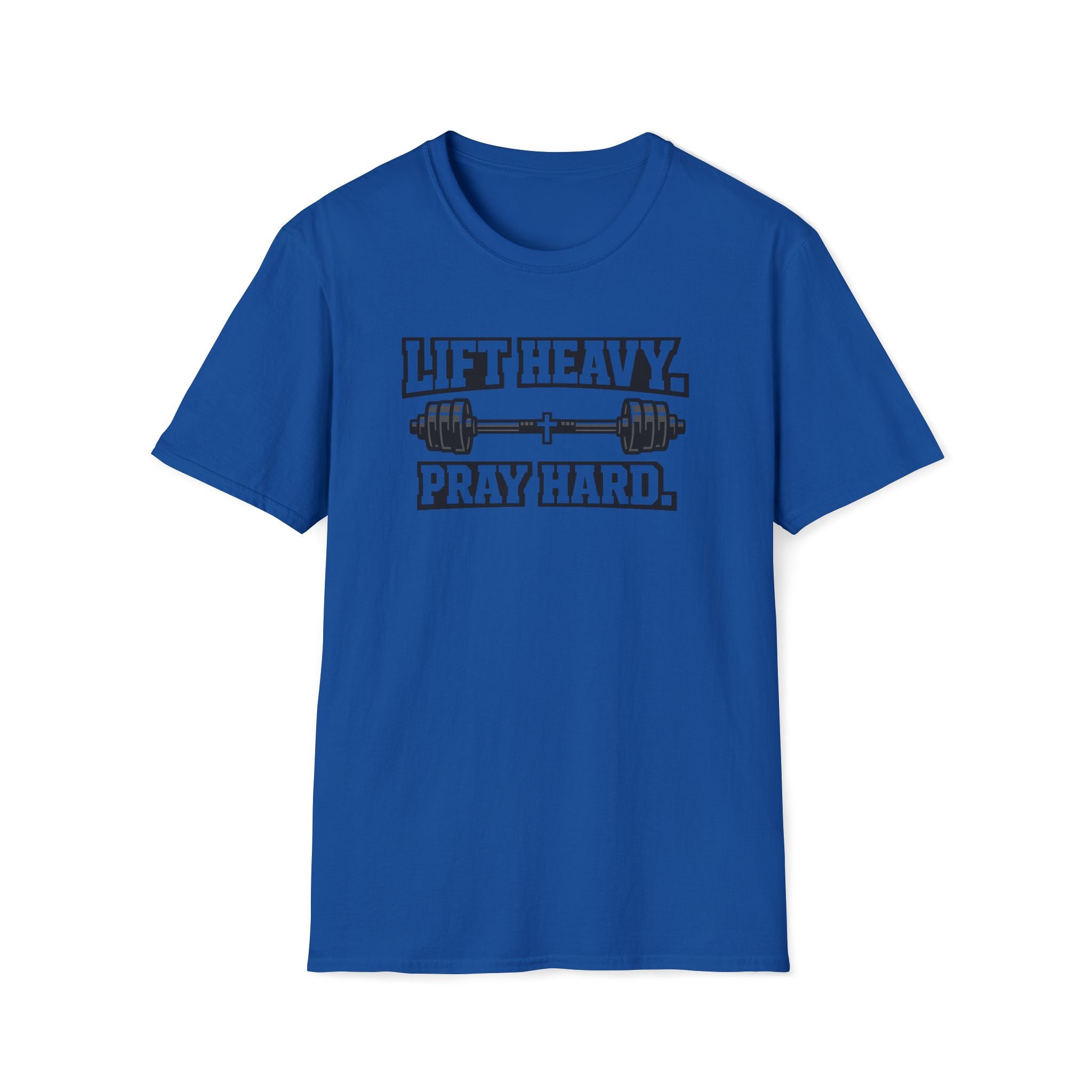 Lift Heavy Pray Hard T-Shirt — Fitness & Faith Gym Tee