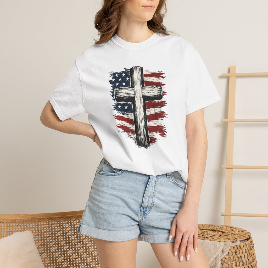American Flag Cross T-Shirt