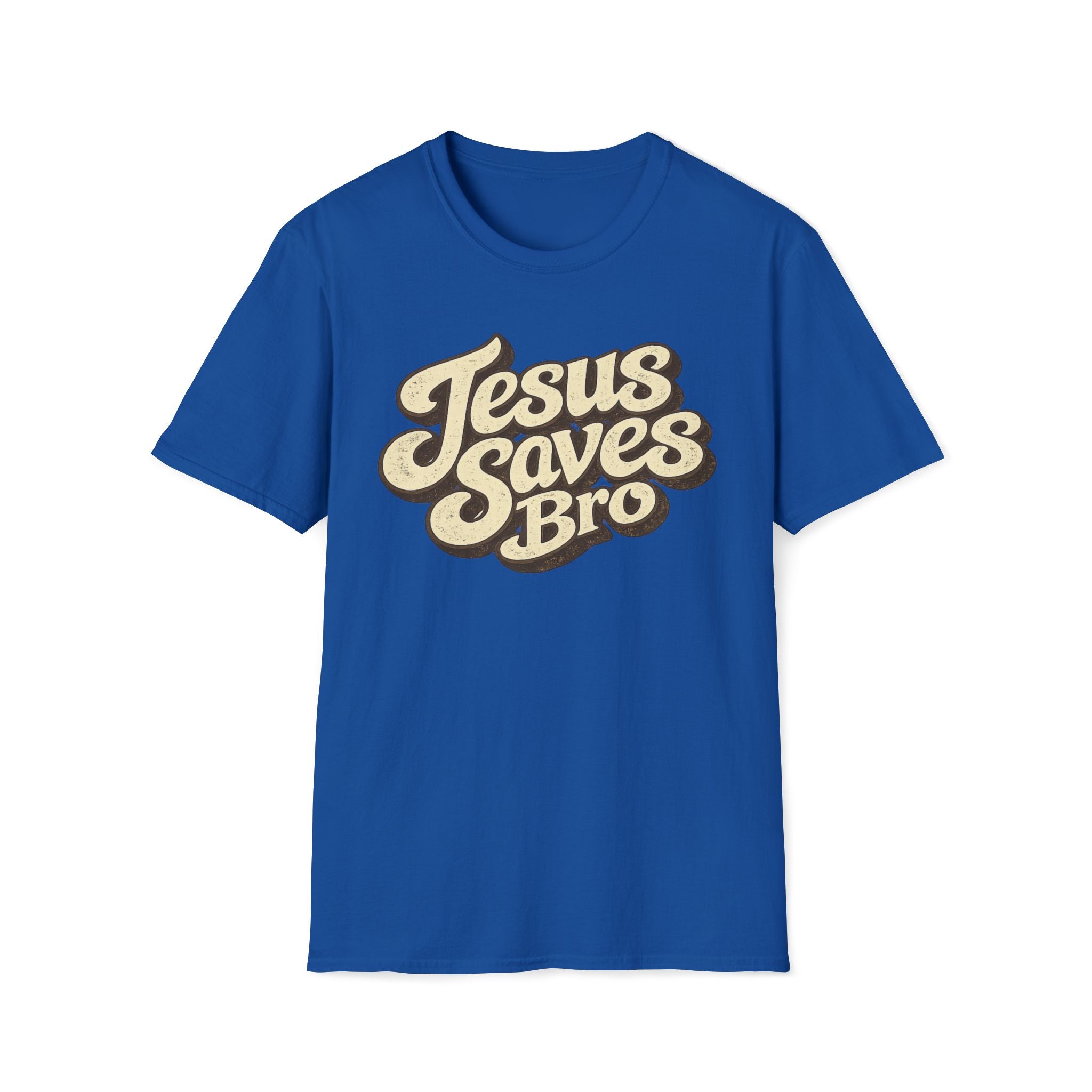 Jesus Saves Bro T-Shirt — Retro Christian Faith Tee