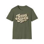 Jesus Saves Bro T-Shirt — Retro Christian Faith Tee