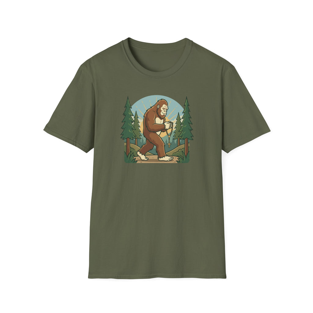 Bigfoot Forest Explorer T-Shirt — Sasquatch Camping Graphic Tee