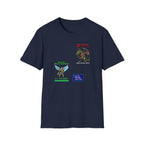 Retro RPG Battle Screen T-Shirt — Pixel Dragon vs Hero Video Game Tee