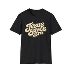 Jesus Saves Bro T-Shirt — Retro Christian Faith Tee