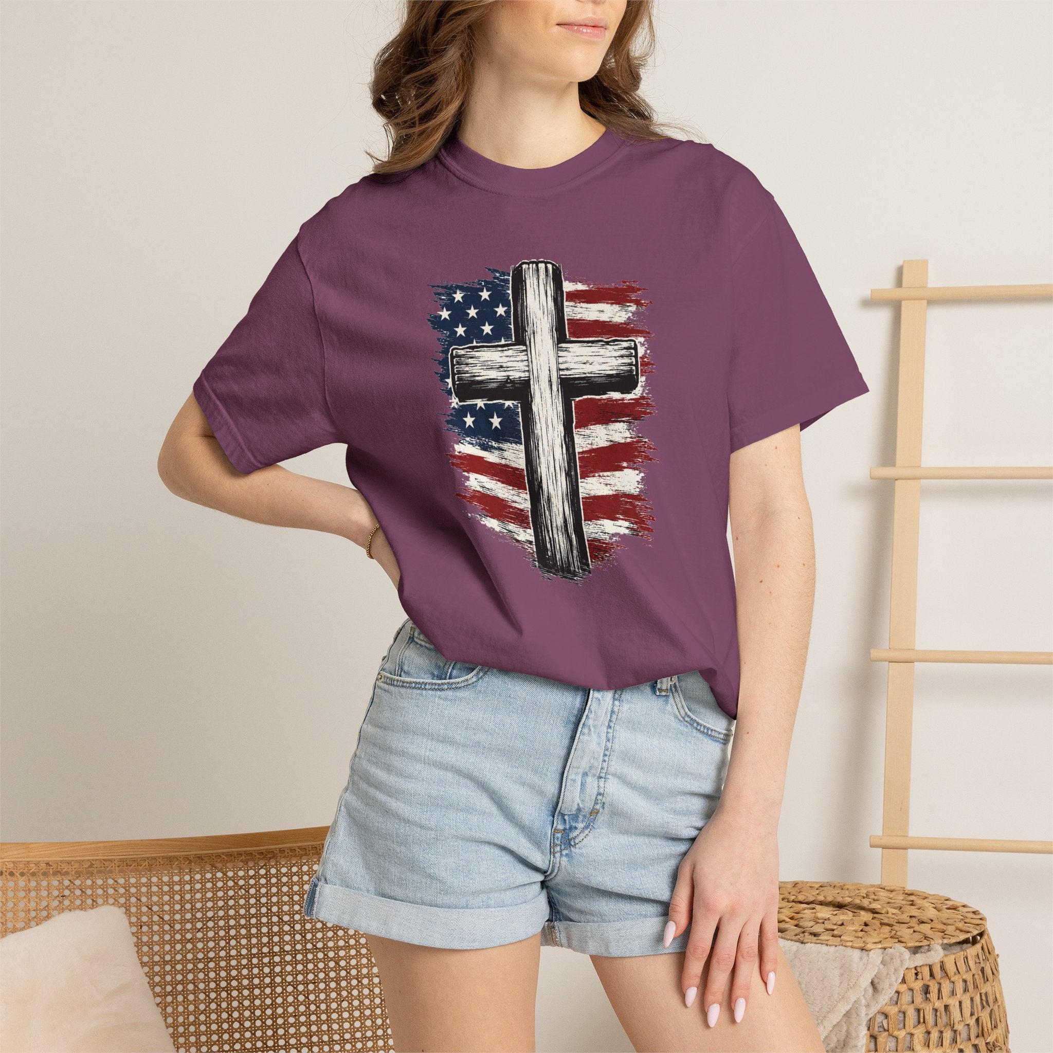 American Flag Cross T-Shirt