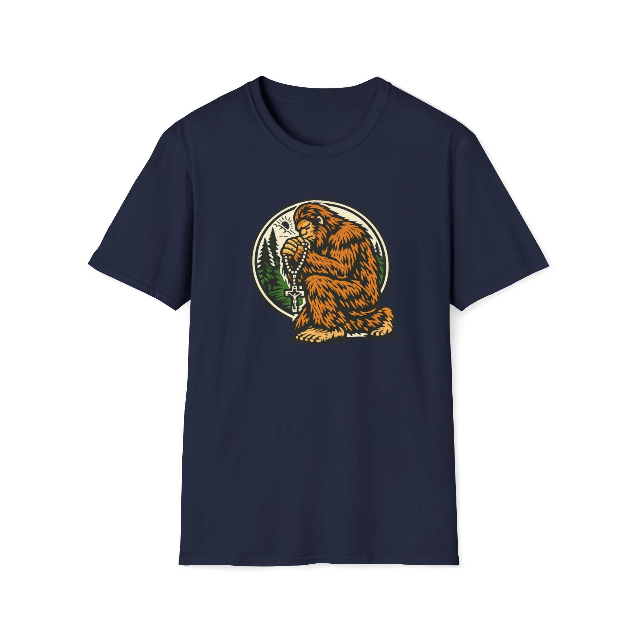 Bigfoot Forest Crest T-Shirt – Retro Sasquatch Outdoor Graphic Tee