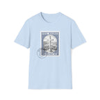 Christian Cross Stamp T‑Shirt — Vintage Postage Religious Tee