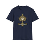 Religious Monstrance T-Shirt — “Adoremus in Aeternum” Catholic Eucharist Tee
