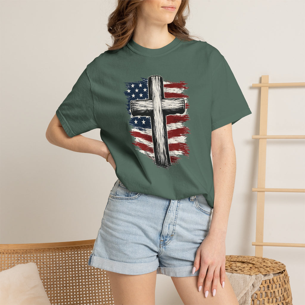 American Flag Cross T-Shirt