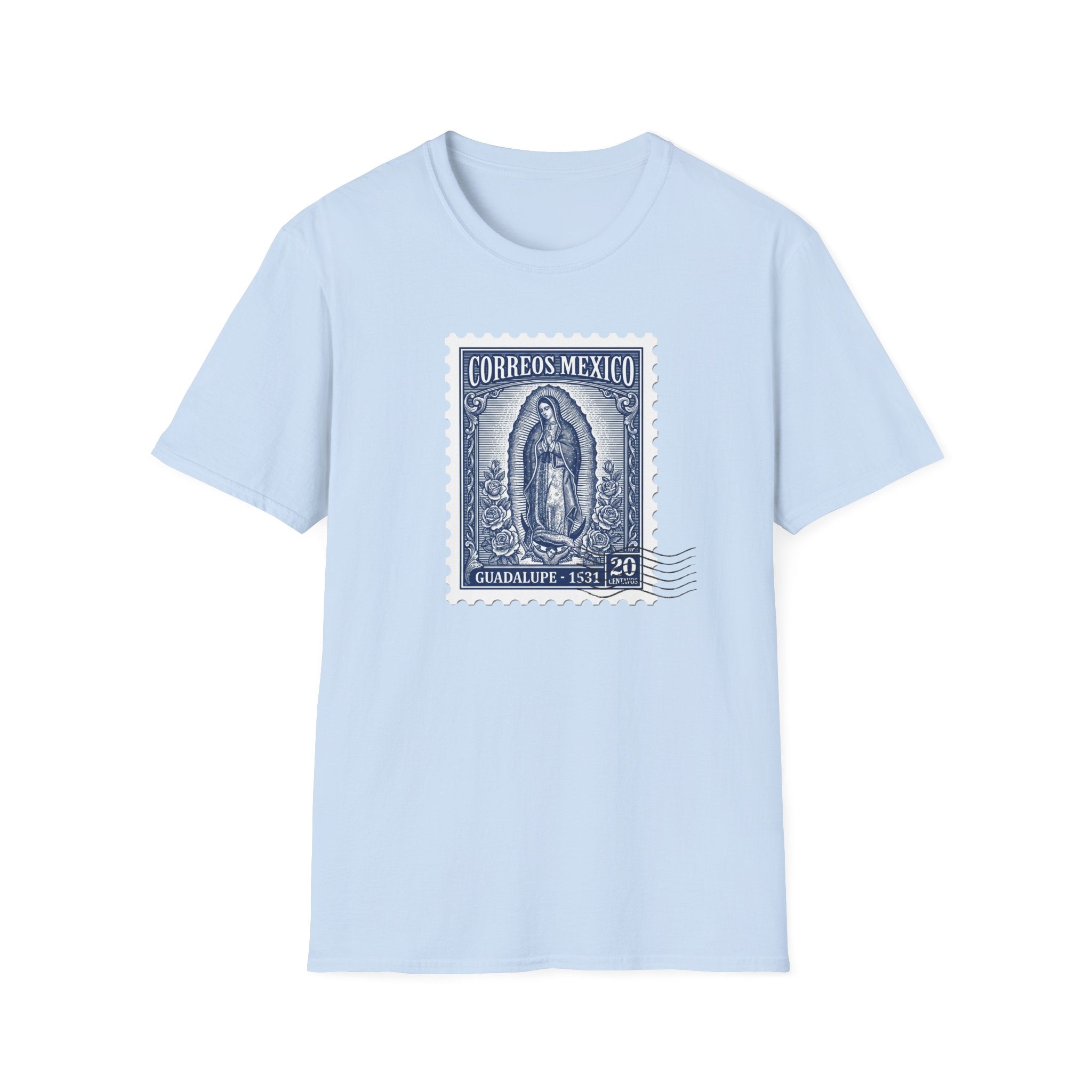 Guadalupe Stamp T-Shirt – Vintage 'Correos Mexico' Virgen de Guadalupe Tee