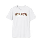 Pater Noster College-Style T‑Shirt — "qui es in caelis" Vintage Religious Tee