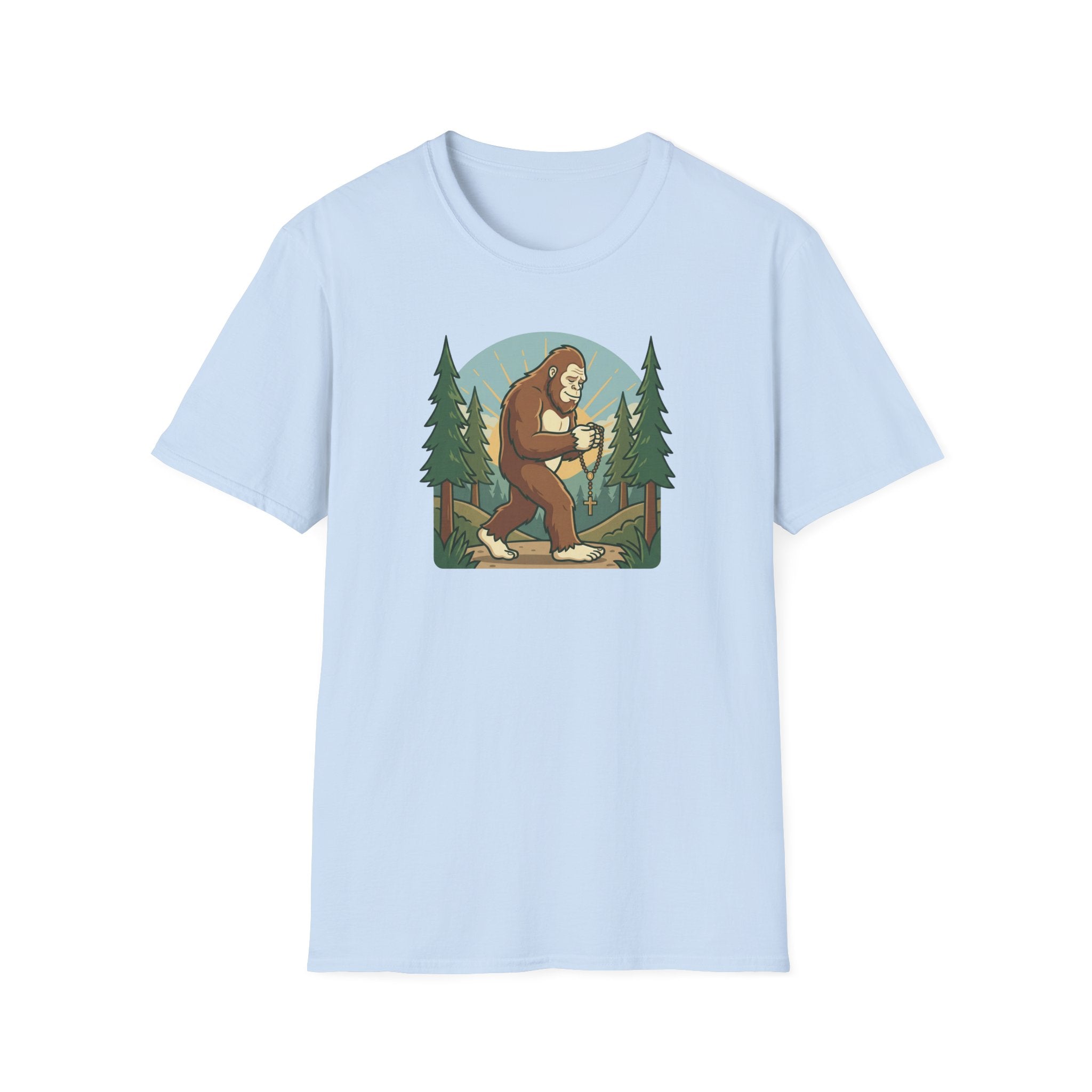 Bigfoot Forest Explorer T-Shirt — Sasquatch Camping Graphic Tee