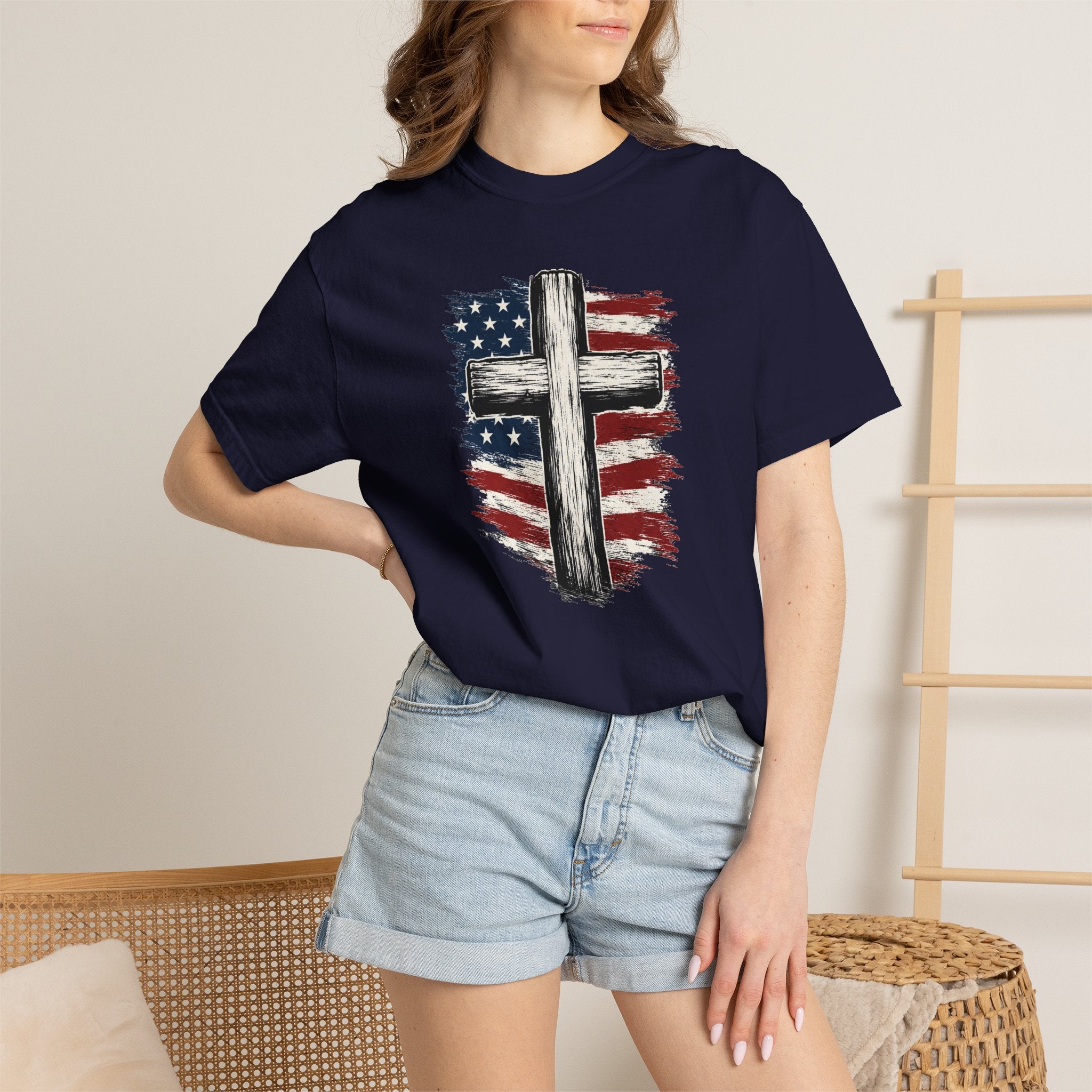 American Flag Cross T-Shirt