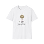T-Shirt — Adoro Te Devote Eucharistic Monstrance Catholic Devotional Tee