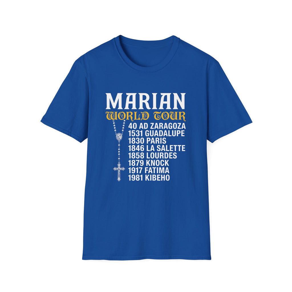 Marian World Tour T-Shirt — Rosary Sites & Apparitions Tee