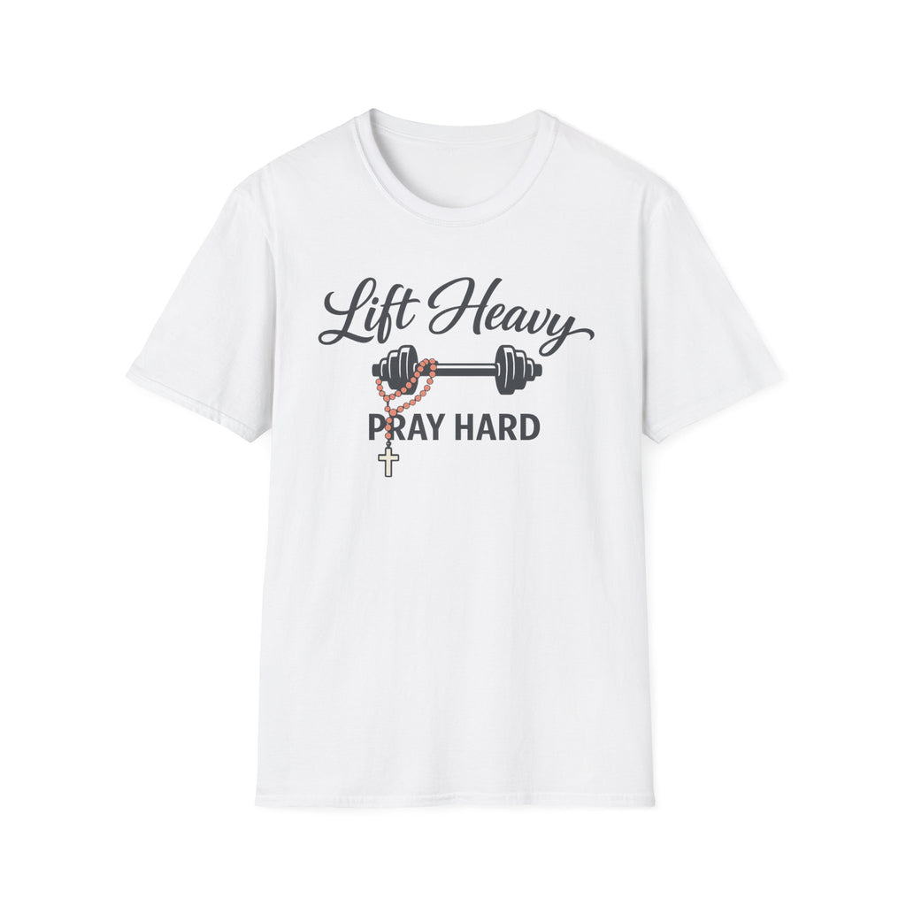 Lift Heavy Pray Hard T-Shirt — Christian Fitness Gym Tee