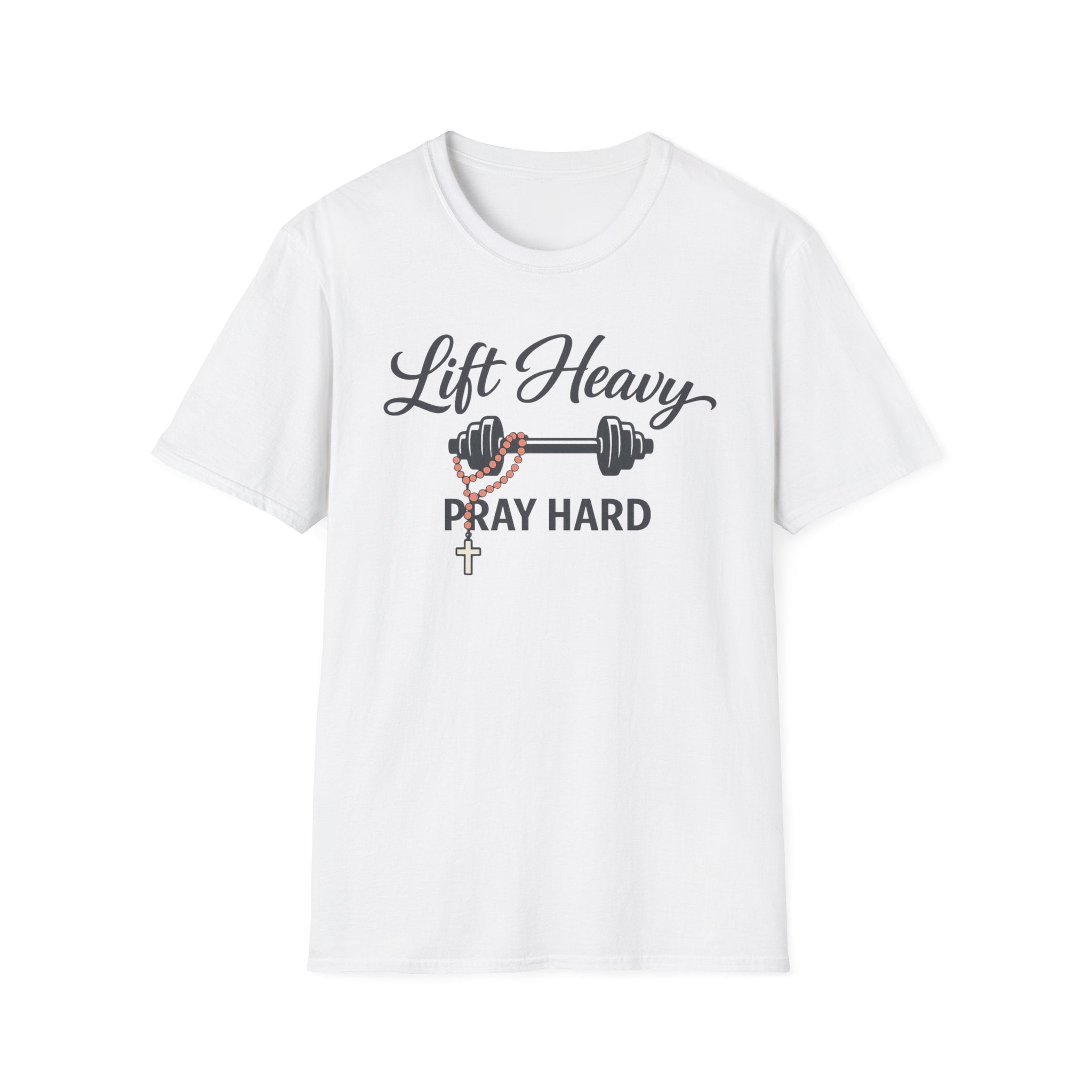 Lift Heavy Pray Hard T-Shirt — Christian Fitness Gym Tee