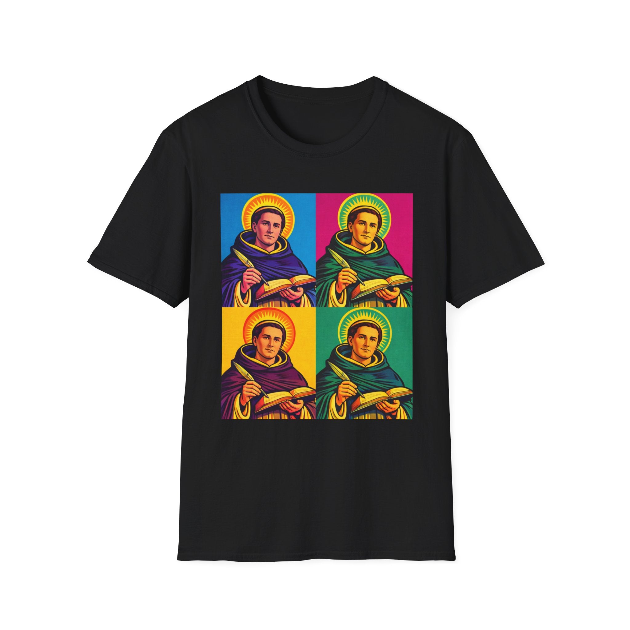 Saint Pop Art T-Shirt — Colorful Pop-Art Saint Graphic Tee