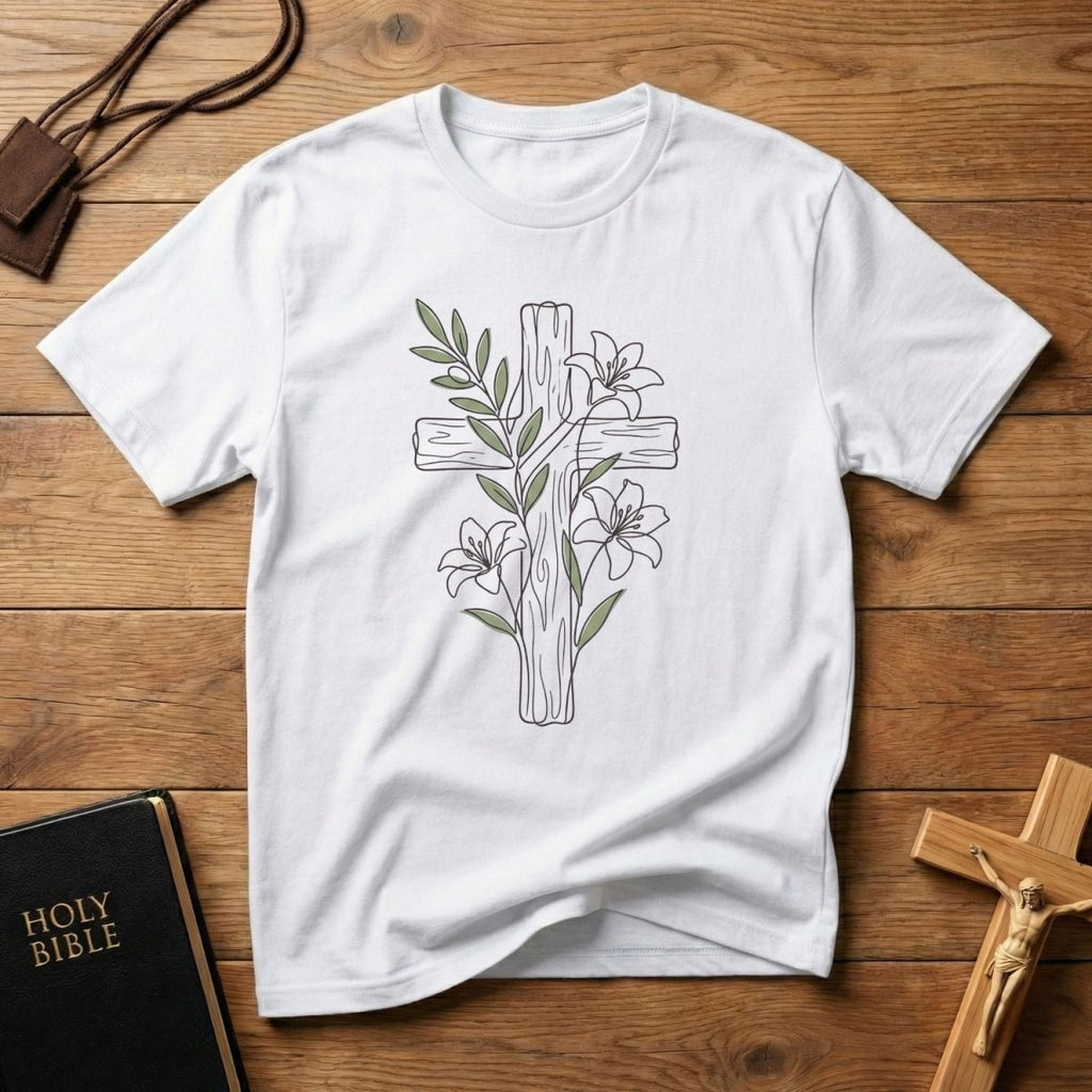 Floral Cross T‑Shirt