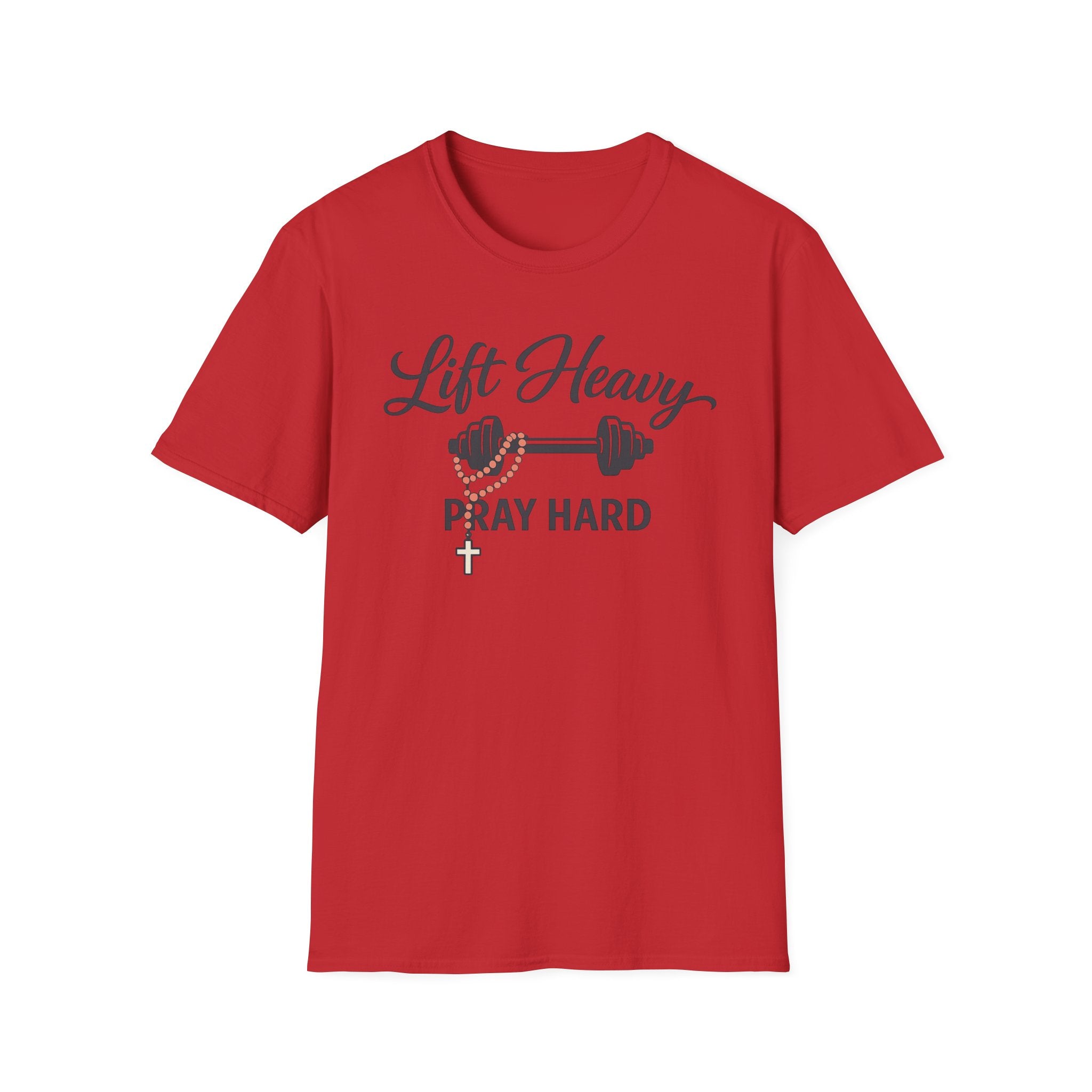 Lift Heavy Pray Hard T-Shirt — Christian Fitness Gym Tee