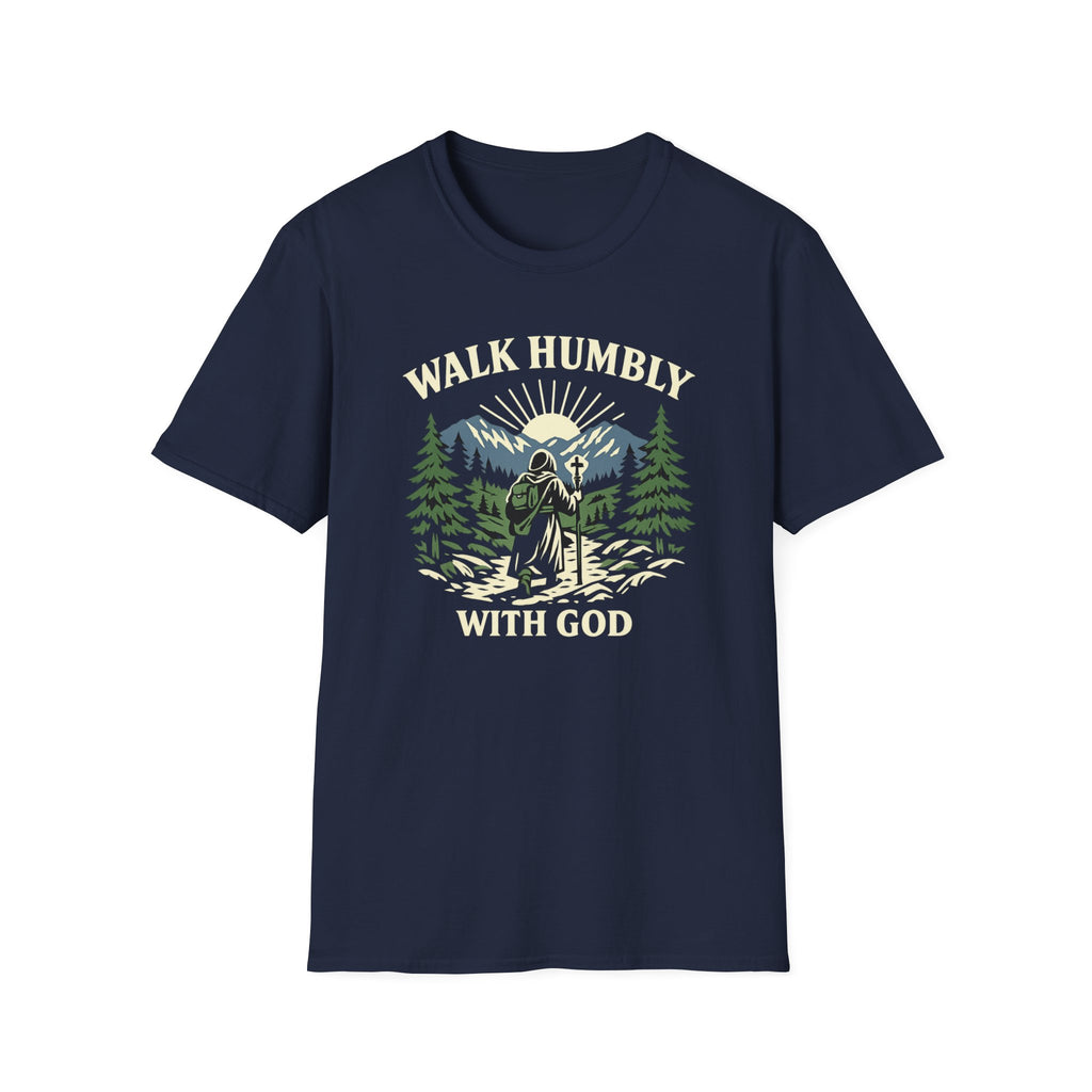Walk Humbly With God T-Shirt — Christian Faith Mountain Tee