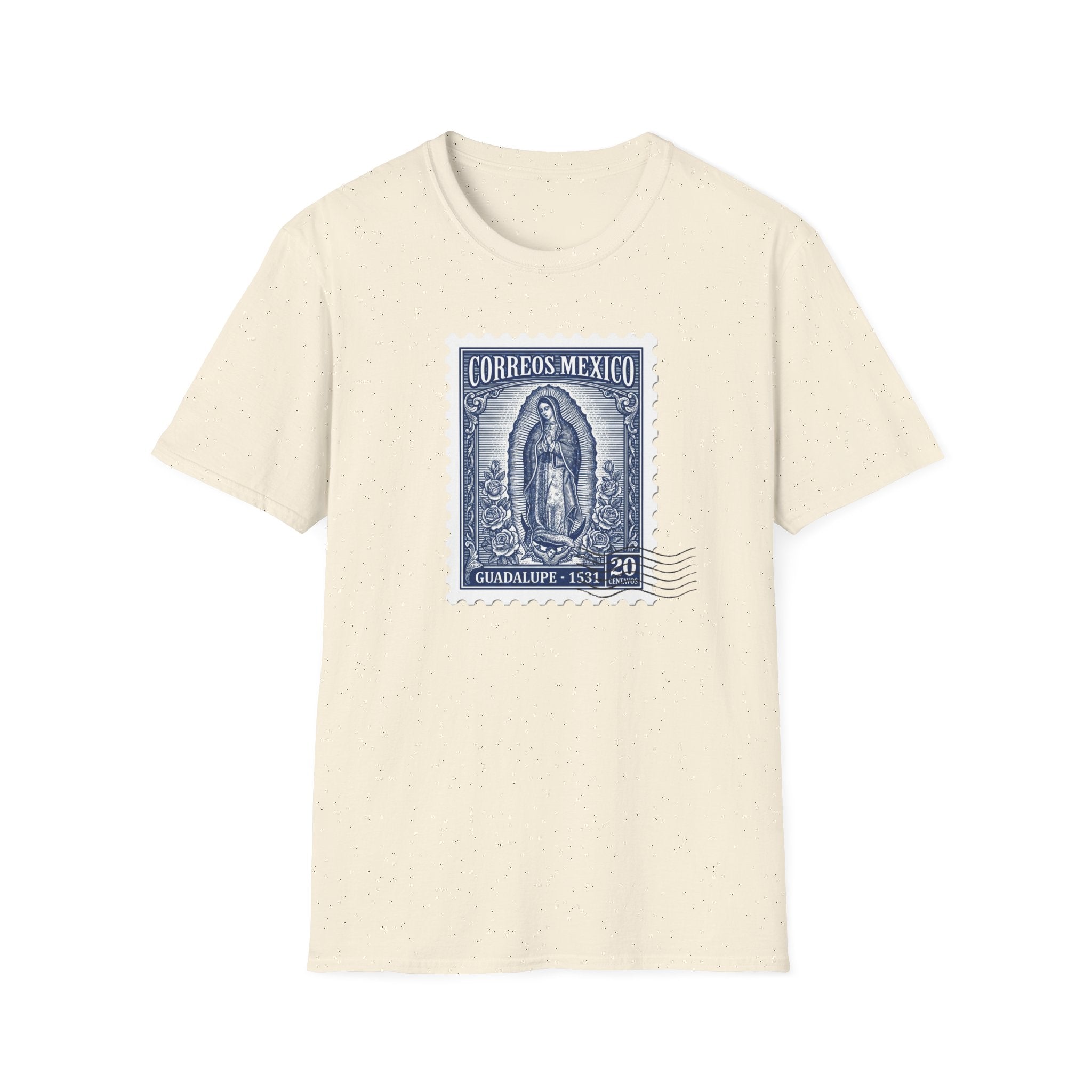 Guadalupe Stamp T-Shirt – Vintage 'Correos Mexico' Virgen de Guadalupe Tee
