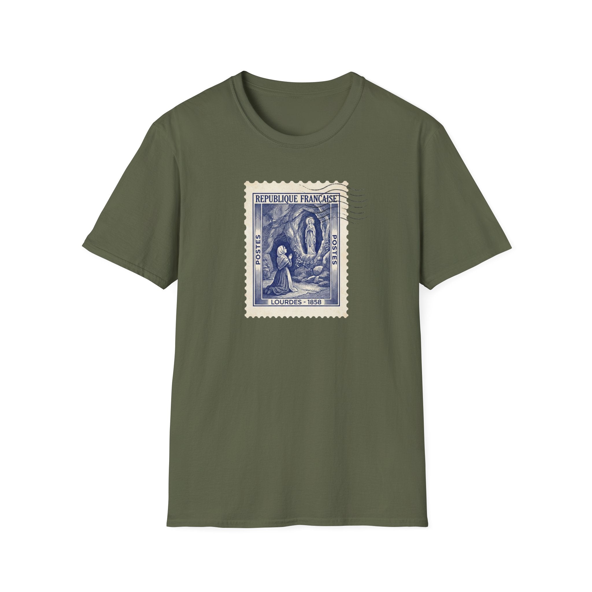 Vintage French Stamp Tee — 'République Française' Postage Design
