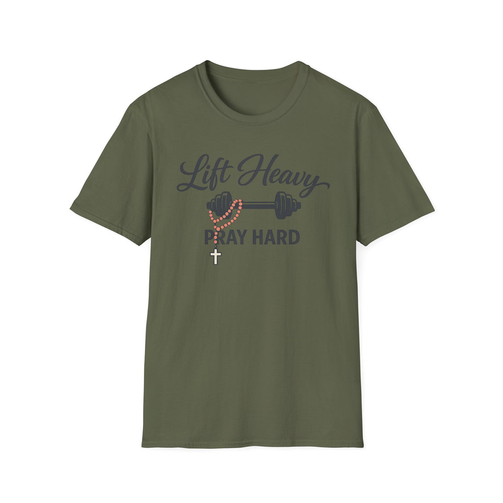 Lift Heavy Pray Hard T-Shirt — Christian Fitness Gym Tee