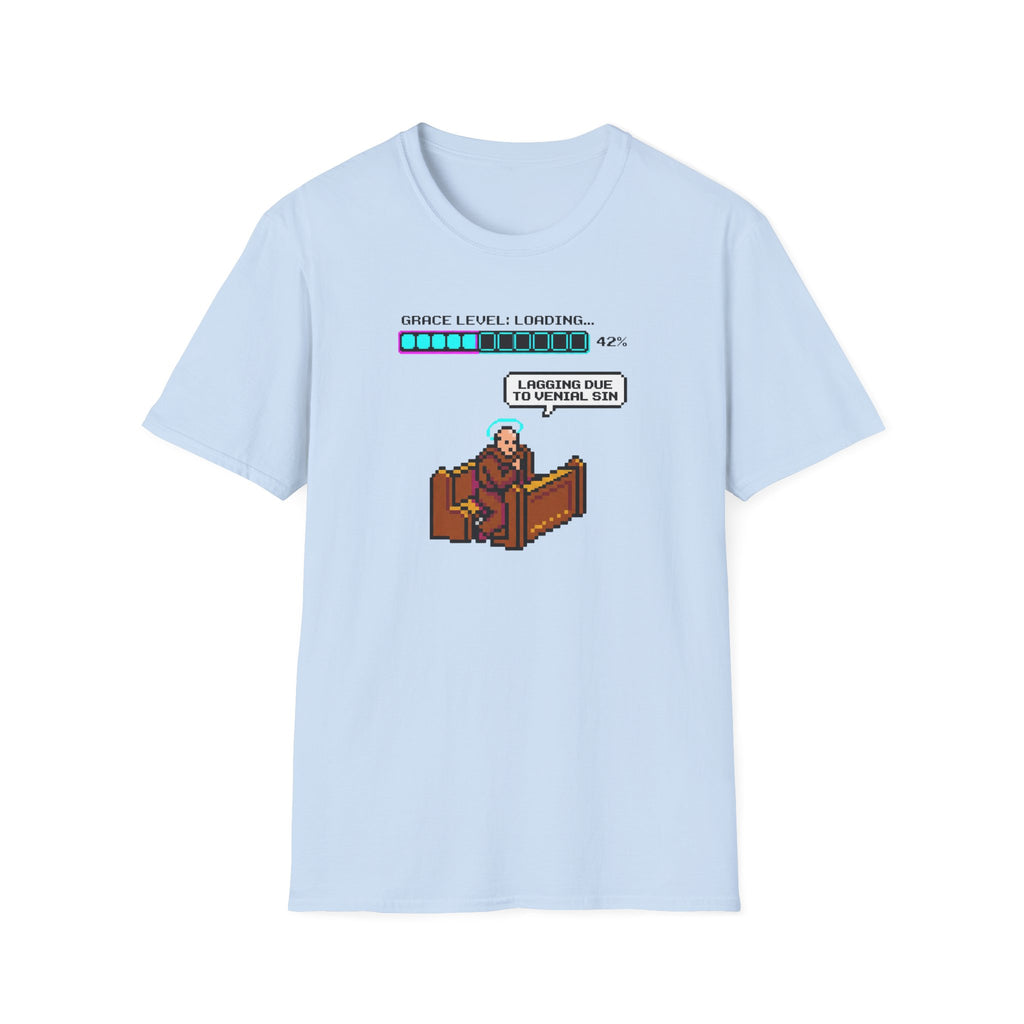 T-Shirt — Pixel Video Game Loading 'Practice Level: I Promise I’ll Be Ready, Sir' Retro Gamer Shirt