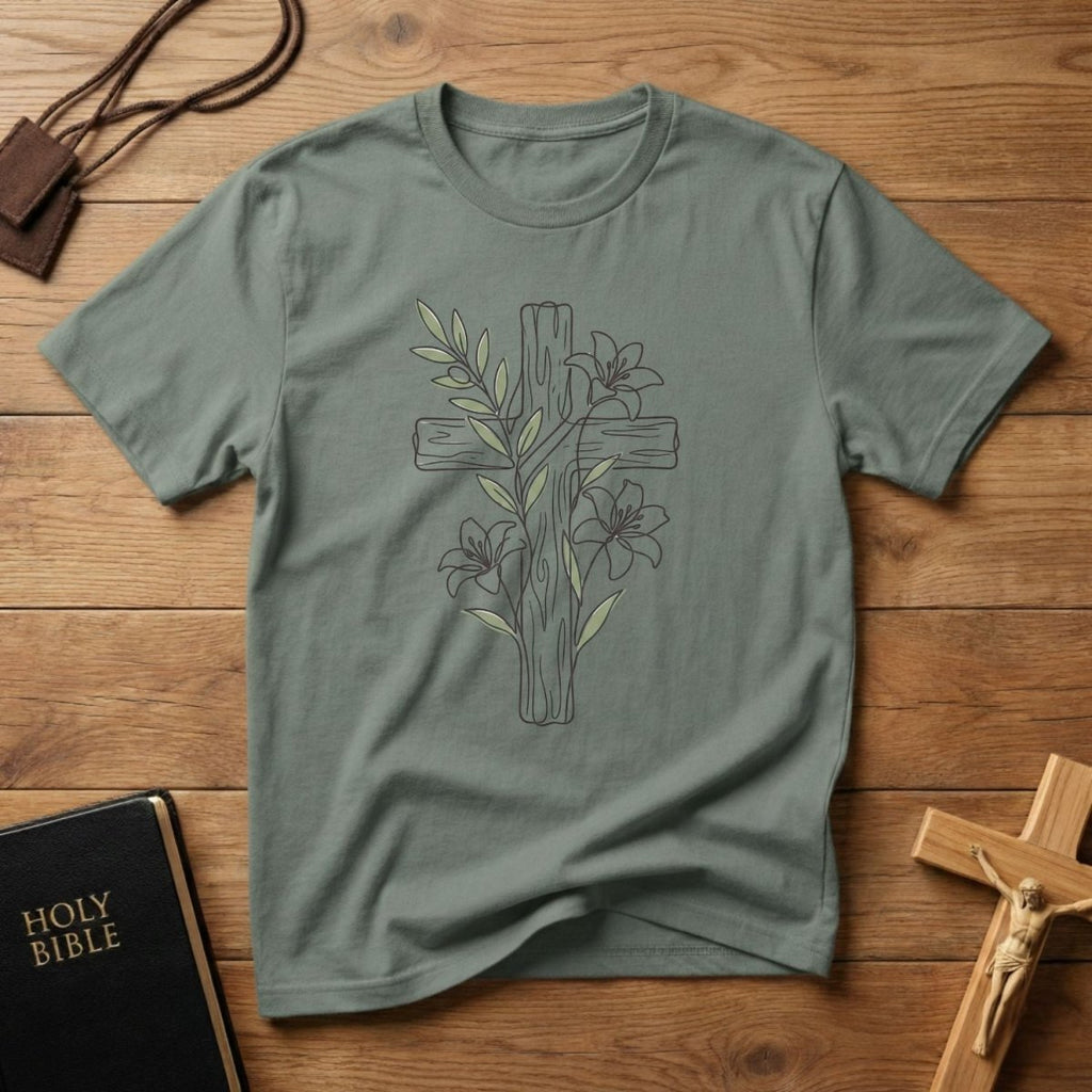 Floral Cross T‑Shirt