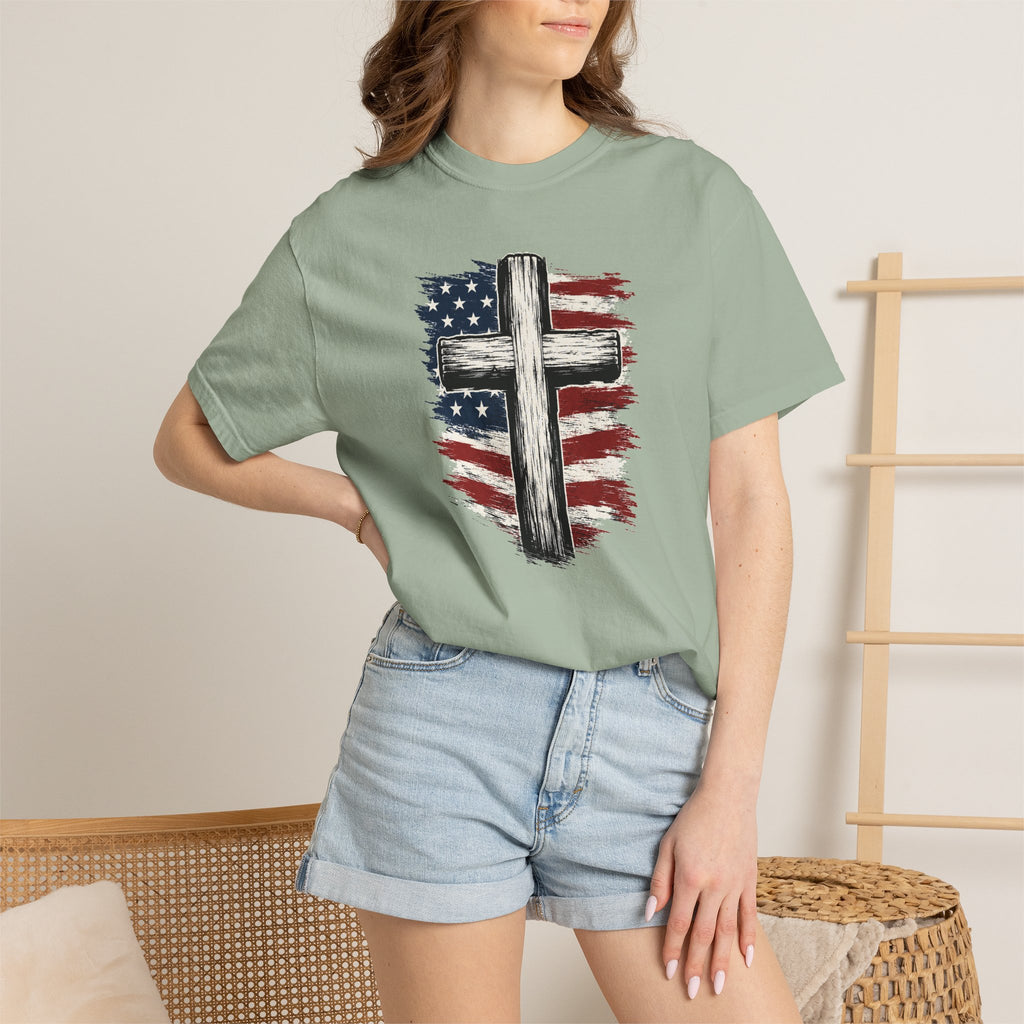 American Flag Cross T-Shirt