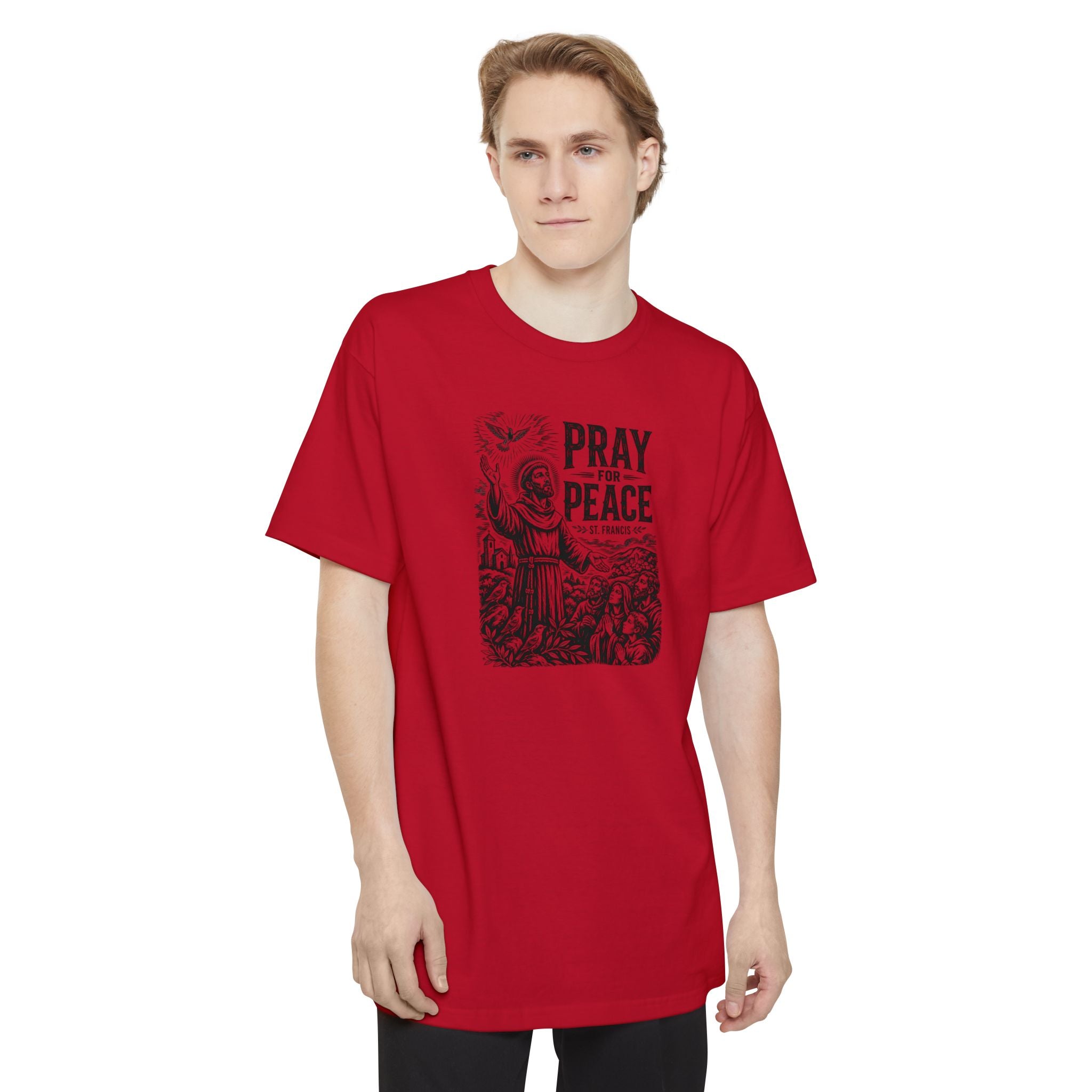 St. Francis Pray for Peace Tall Beefy-T® T-Shirt