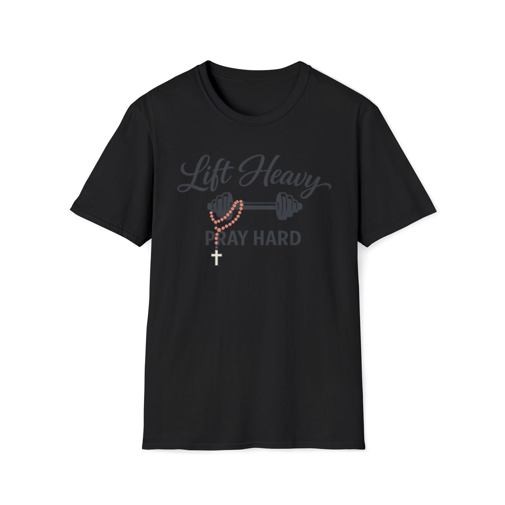 Lift Heavy Pray Hard T-Shirt — Christian Fitness Gym Tee
