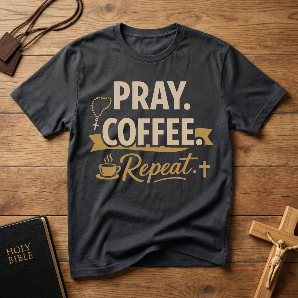 Pray. Coffee. Repeat. T-Shirt