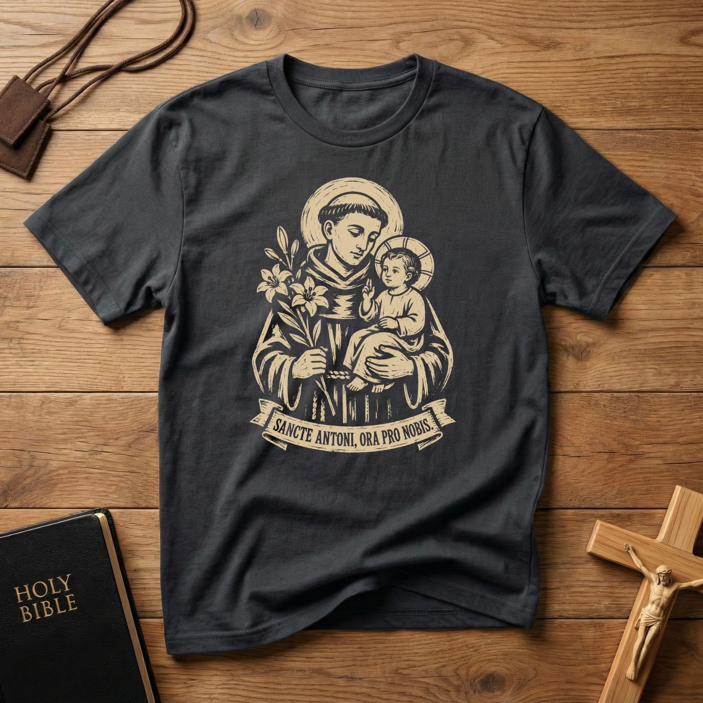 Saint Anthony Wood Cut T-shirt