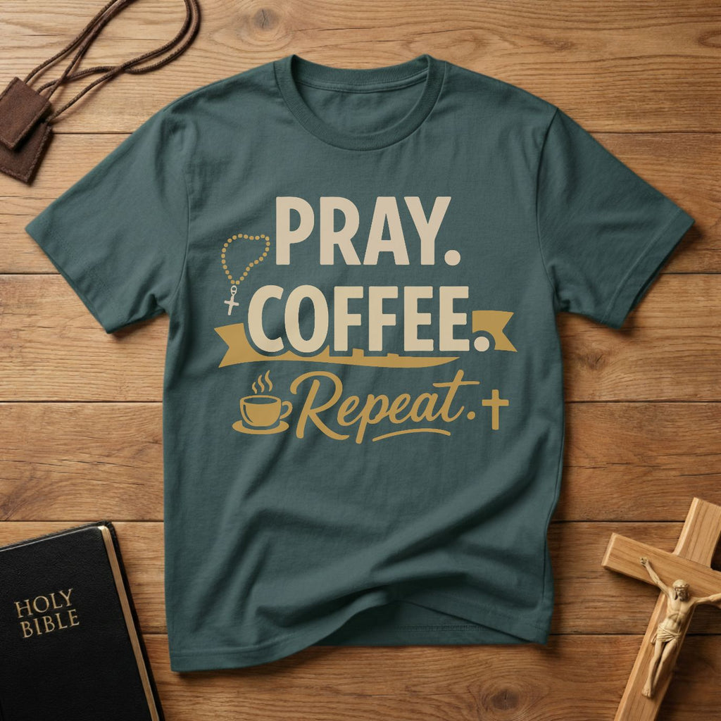 Pray. Coffee. Repeat. T-Shirt