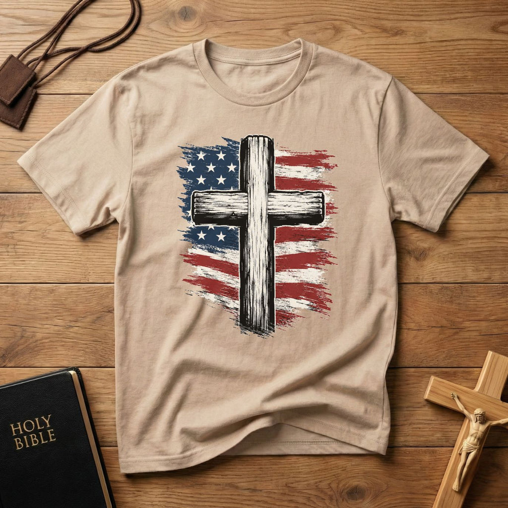 American Flag Cross T-Shirt