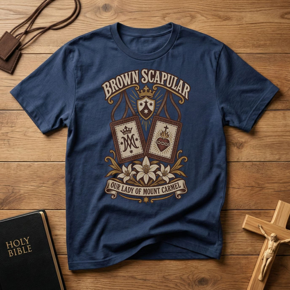 Brown Scapular T-shirt