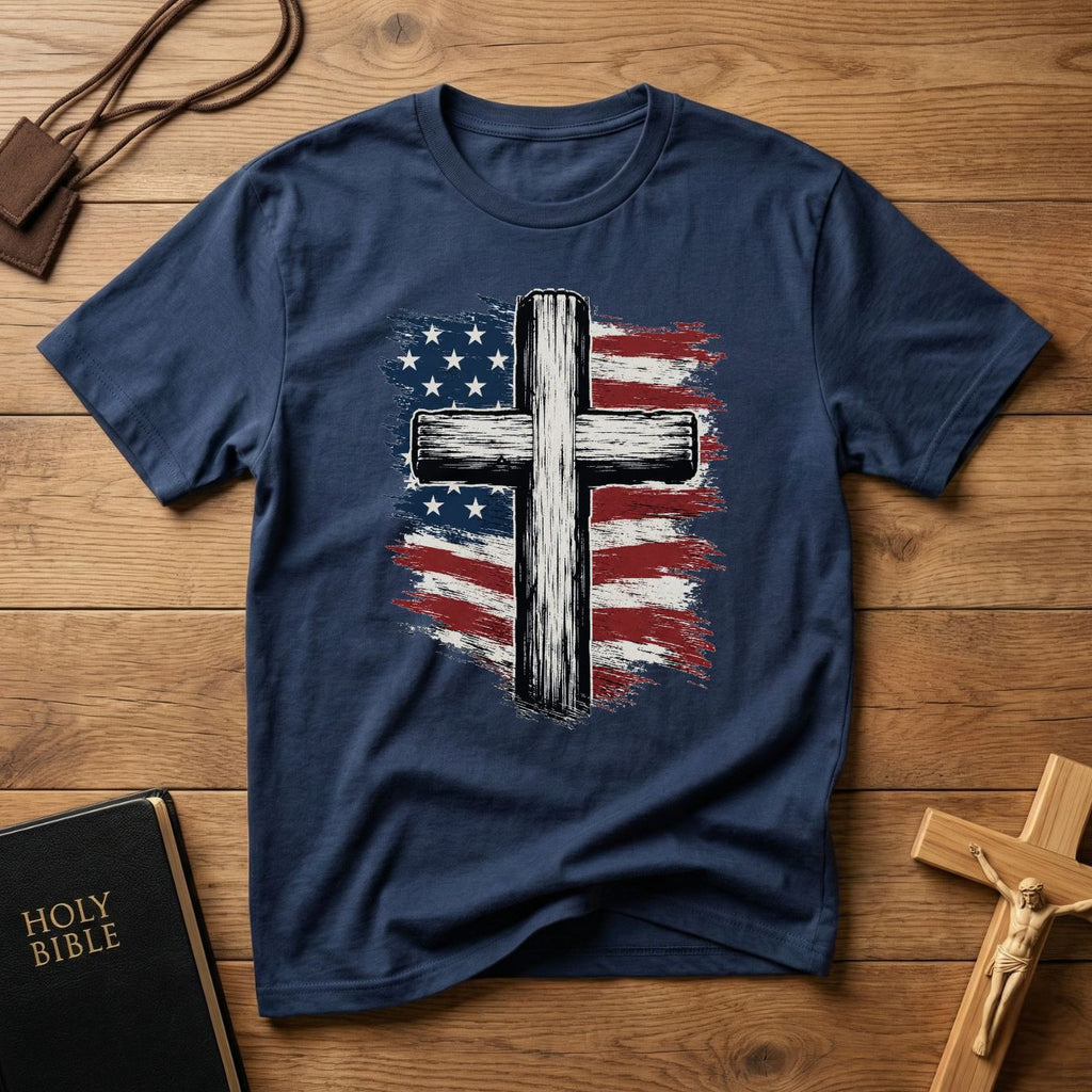 American Flag Cross T-Shirt