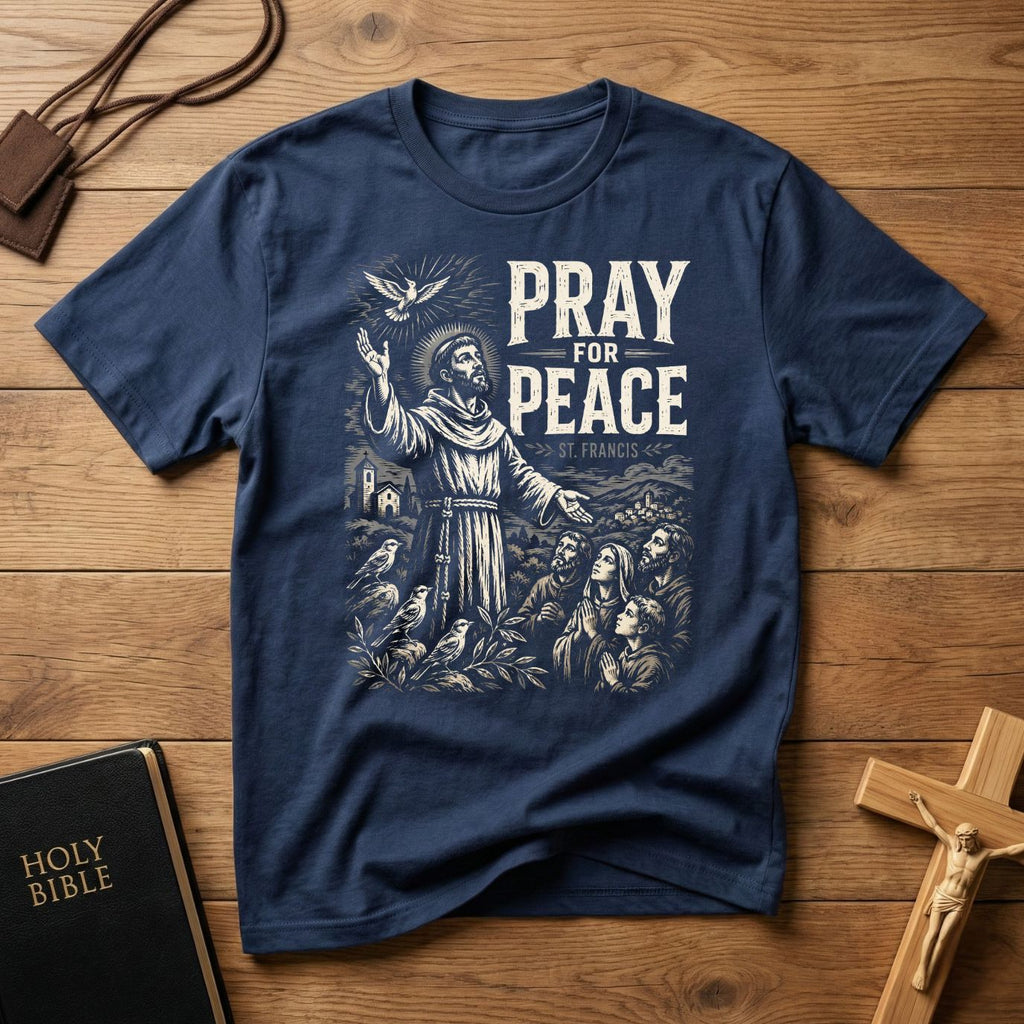 Saint Francis Wood Cut T-Shirt