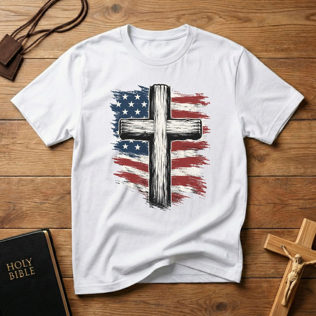 American Flag Cross T-Shirt